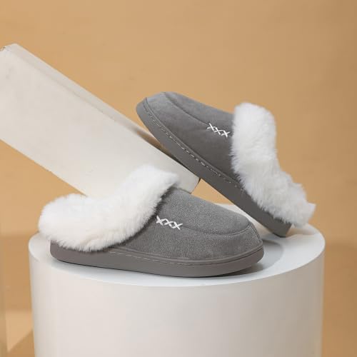Women's Fuzzy Memory Foam Slippers, Fluffy Winter Bedroom Slippers, lightweight Slip-On Warm House Shoes for Indoor & Outdoor Comfort Non-Slip Sole Slipper Gifts for Women Her Mom2