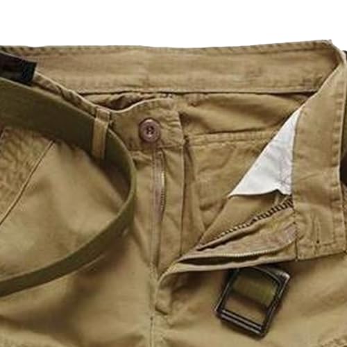 Shorts militares ligeros para hombre con bolsillos con cierre miniatura 3
