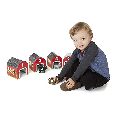 Image of Melissa & Doug Barns & Animals: Nesting & Sorting Play Set Bundle with 1 Theme Compatible M&D Scratch Fun Mini-Pad (02434)
