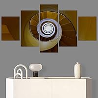 SIGNWIN 5 Panel Canvas Wall Art Architecture & Maps Closeup Cool Industrial Multicolor Patterns for Home Decorations Ready to Hang - 60