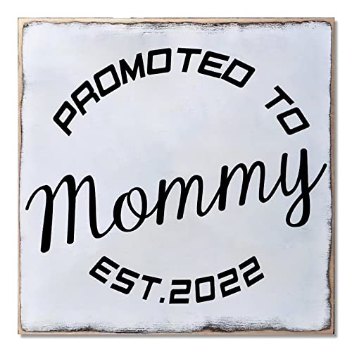 Panneau en bois Mommy First Time souvenir de maternité