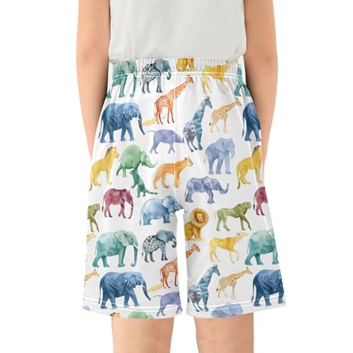 Animals Silhouettes Short Pajama Pants Bottoms Soft Sleepwear with Pockets2