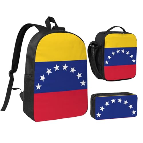 Sac à dos d'école fille garçon Venezuela avec sac repas et trousse