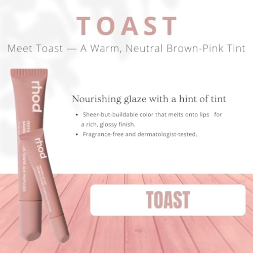 Image of Peptide Lip Tint, Glossy High-Shine Finish, Waterproof and Smudge-Proof, 12HR Wear, 10ml (TOAST)