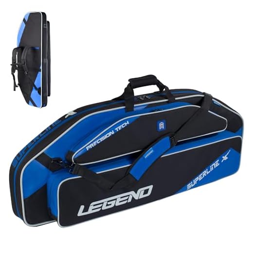 LEGEND Superline Soft Bow Case for Compound Bow - Archery Bow Case with Backpack, Shoulder Straps, Padded Storage Pockets, Cam Protector, Arrow Tube Holder - Travel Bag for Archery Gear - 44" Interior