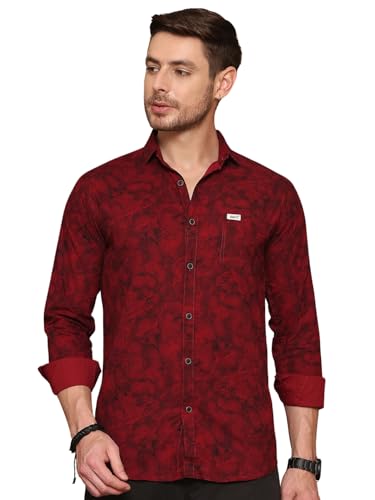 Majestic Man Printed Pure Cotton Slim Fit Casual Shirt