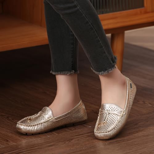 Image of Bernal Women's Non-Slip Penny Loafers - All-Day Comfort Flat Driving Shoes for Work Office & Casual Walking