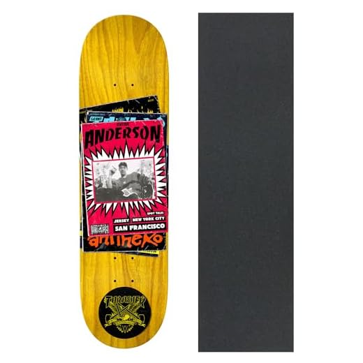 Anti Hero Skateboard Deck Brian Anderson Thrasher Collab 9.0" x 33.25" Assorted with Grip
