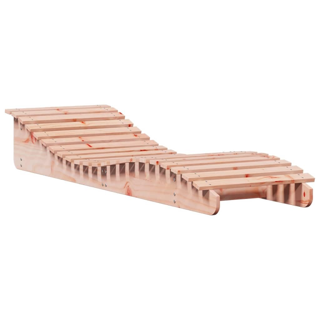 Gartenliege Holz 205x60 cm Ergonomische Sonnenliege Pool | Komfortable Holzliege aus massivem Douglasienholz in S-Form für entspannte Stunden auf der Terrasse oder am Pool.