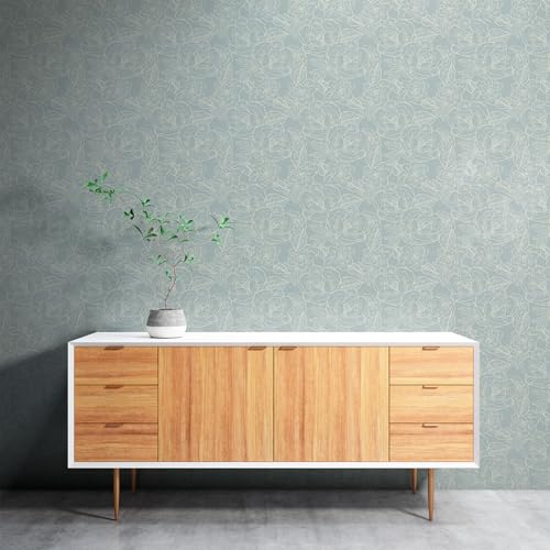 Papel pintado para decoración de habitaciones con estampado floral y diseño vinílico de 58cm 6