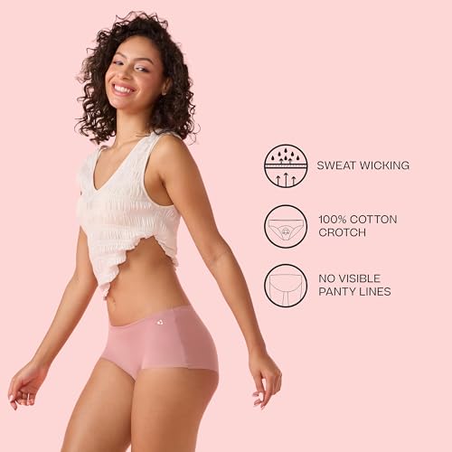 Image of Enamor Innovations Invisi, All Day Comfort, Mid Waist Boyshorts Panty for Women - No Visible Panty Lines, Breathable, Sweat Wicking, Free Cut, Full Coverage - PS40