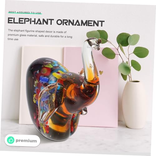 Figurine éléphant en verre lumineux Uonlytech pour déco - 6