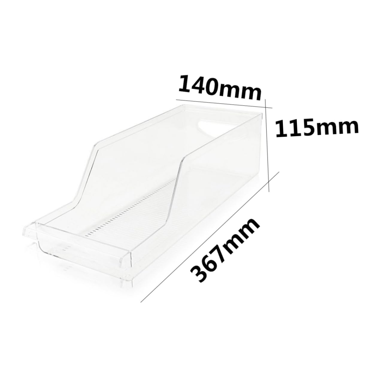 LABRIMP Beverage Storage Racks Clear Refrigerator Organizer for Dispensing Stackable Design for Pantry Kitchen Food-grade Material Holds Cans Versatile Storage for Drinks Eggs