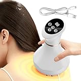 Muwugui Massaggiatori Muscolari del Corpo - Massaggiatore Manuale Senza Fili con Funzione Riscaldamento | Dispositivo di Massaggio Portatile | per il Relax di Schiena Collo Spalle Braccia Gambe e