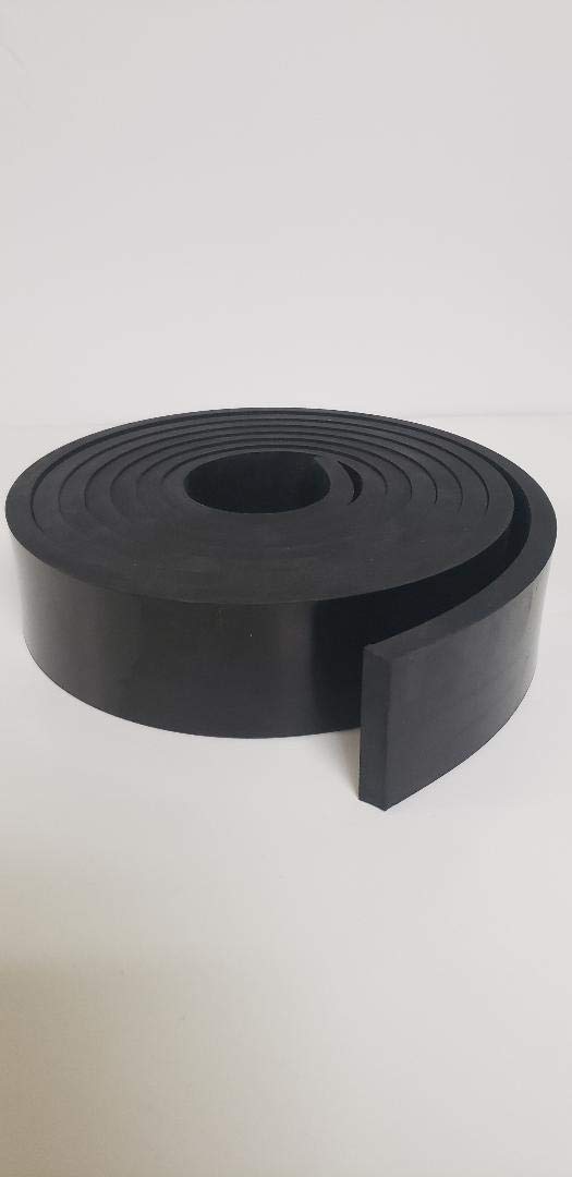 Neoprene Rubber Strip.500 (1/2) Thick x 4 Wide x 20' Long - Commercial Grade 65A, Smooth Finish, Solid Rubber, Perfect for Weather Stripping, Gasket, Costume & DIY Projects …