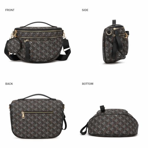 Image of Makes Checkered Crossbody Bag Bum Bag for Women with Pouch