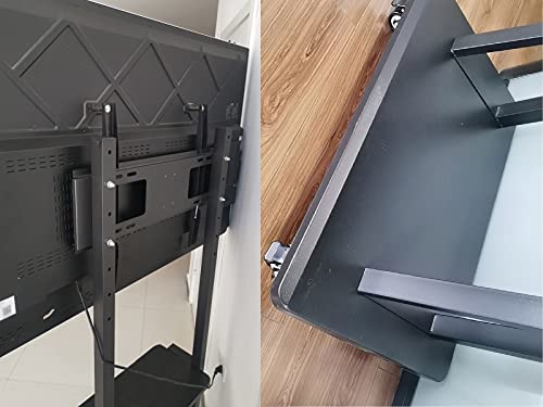 Soporte móvil para TV de 65 pulgadas con ruedas y estante miniatura 2
