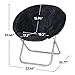Nouva Folding Chair, Foldable Moon Chair Lounge Faux-Fur Round Reading Chair Gaming Chair w/Metal Frame for Kids Teens Adults, Indoor Outdoor Living Room Bedroom Dorm Home
