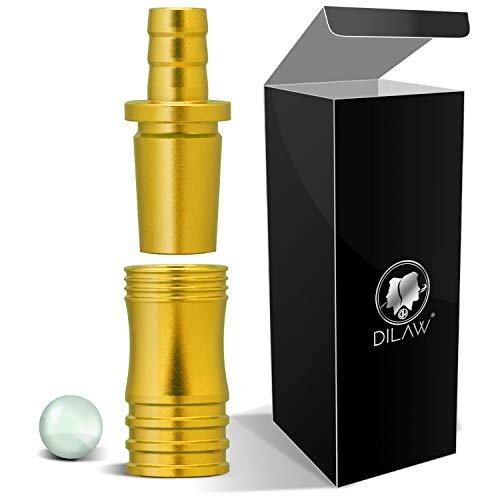DILAW Shisha Aluminium Schlauchadapter 18/8 Schliff Set 2-teilig Universal Hookah Wasserpfeife Alu Manyak,Opal,Vatos…