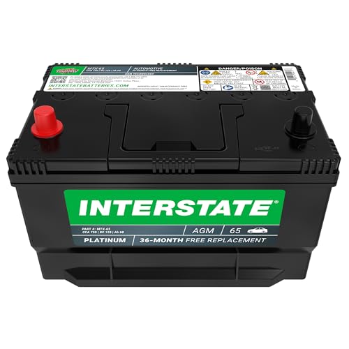 Image of Interstate Batteries Car Battery 12V 68Ah 750CCA Group 65 AGM
