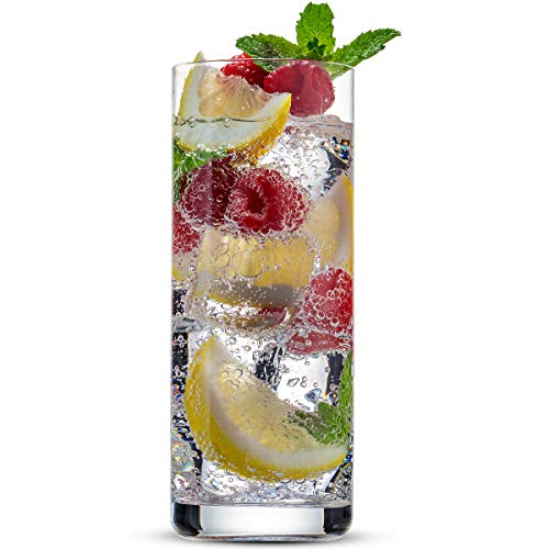 BENETI Lead Free Highball Glasses - Glassware Sets (6 Pack) - Tall Tumbler Glasses with Heavy Weighted Base, 16oz Clear Cocktail Glasses, Drinking Glasses for Juice, Water, Barware Beer Cups - Thumbnail 4
