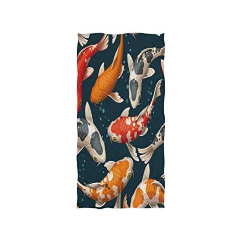 Mnsruu Japanese Koi Carp Soft Bath Towel Cover