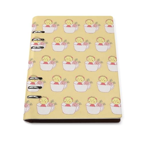 コジコジ システム手帳 PU ノートメモ帳 バインダーノート A5サイズ 手帳 スケジュール帳 6穴 レザー 日記帳 記録ノート ルーズリーフ式 詰め替え可 メモ帳 バインダーリング 文房用具 プレゼント 贈り物 子供 学生