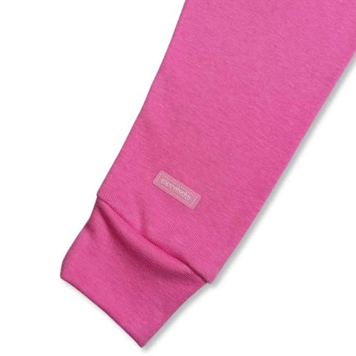 Conjunto longo infantil rosa canelado básico - segunda pele INV