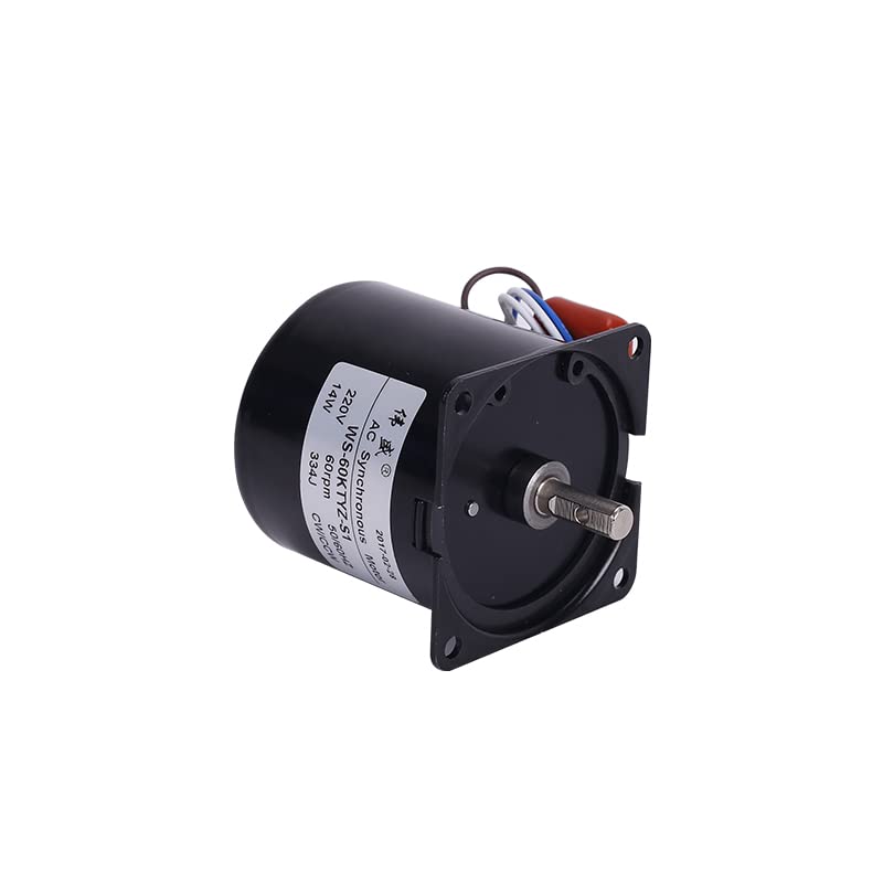 60KTYZ Miniature Low Speed Permanent Magnet Synchronous AC Motor Slow Speed Reversing Small Motor 220V Gear Motor - (Speed(RPM): 2.5rpm/ Voltage(V): Motor) (30rpm Motor)