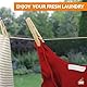 Wäscheleine 50 Meter mit Stahlkern - Made IN Holland - witterungs beständig und extra lang - rutschfeste wäscheleine für Haus und Camping - Extra stark LaundrySpecialist