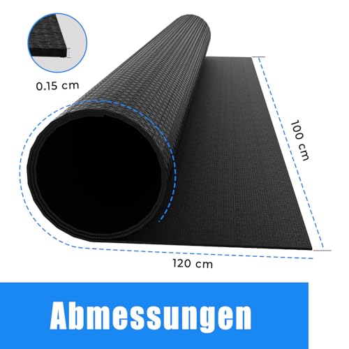 Universal Antirutschmatte 120x100 cm - Zuschneidbare, wasserdichte Schutzmatte für Kofferraum, Auto, Camping und Hundebox - Vielseitige Anti-Rutsch Schmutzfangmatte für Zuhause und unterwegs