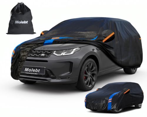 Image of Custom Fit Car Cover for Land Rover Discovery Sport (2014-2026), Upgraded Waterproof All Weather Outdoor Auto Cover with Driver Door Zipper & Mirror Pockets, UV /Snow /Dust Protection
