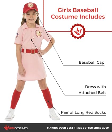 Disfraz de Jugadora de Béisbol Rosa para Niñas miniatura 2