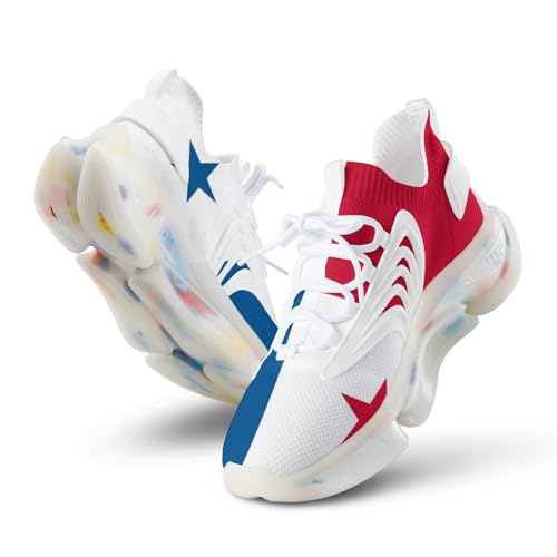 Flag of Panama Comfortable Running Shoes for Men Quick Dry Non-Slip Tennis Gym Sneakers