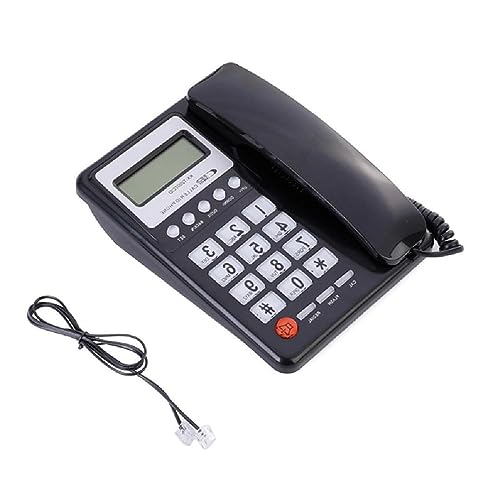 Téléphone fixe filaire avec identification de l'appelant et grand clavier XL