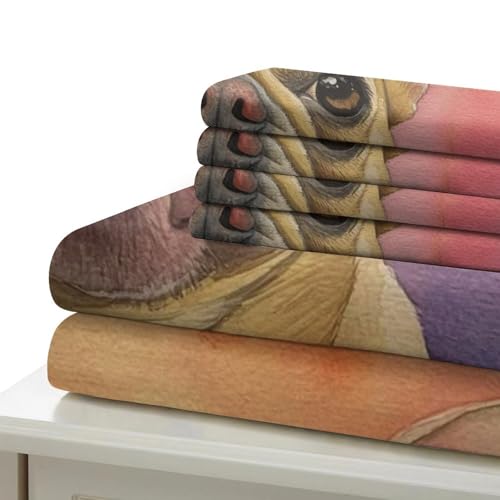 Parure de lit bouledogue français microfine douce 135 x 200 - 6
