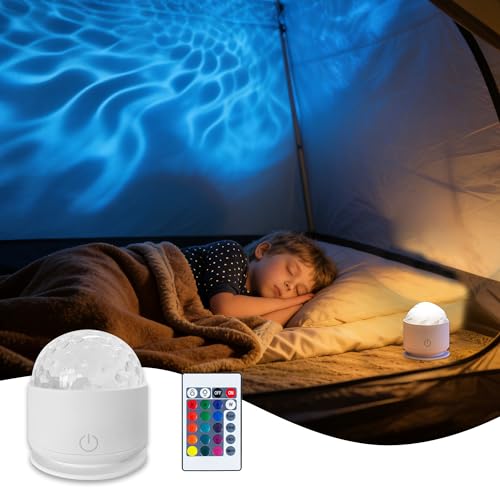 anlab Calming Sensory Lights Projector for Autism & Anxiety Relief Ocean Wave Light with 15 Color Patterns Projects Water Ripple Effects on Walls/Ceiling Sensory for Kids & Adults