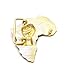Fashion 21 Men's Ankh, Fist, Africa Continent Shape Buckles (Gold/Fist in Africa)