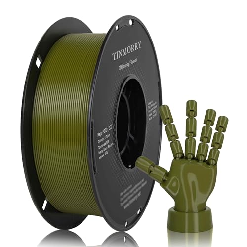 TINMORRY PETG Filament 1.75mm, Rapid PETG-Eco 3D Printing Filament, Compatible with Most FDM 3D Printers, 1 KG 1 Spool, 
