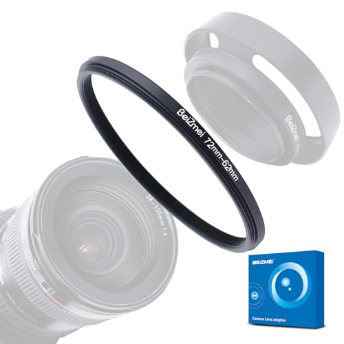 Bague de filtres 72-62 mm abaisseuse pour visser un filtre 62mm sur objectif 72mm