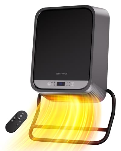 MEPTY 1500W Wall Mounted Space Heater with Towel Rack, IP24 Wall Heater, UL Certified, Thermostat...