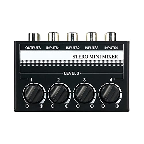 Mélangeur audio stéréo 4 canaux passif avec commandes de volume séparées - 3