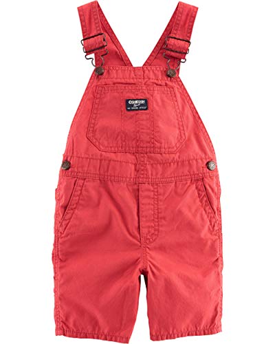 Osh Kosh Boys' Toddler World's Best Overalls, Sundried red, 3T