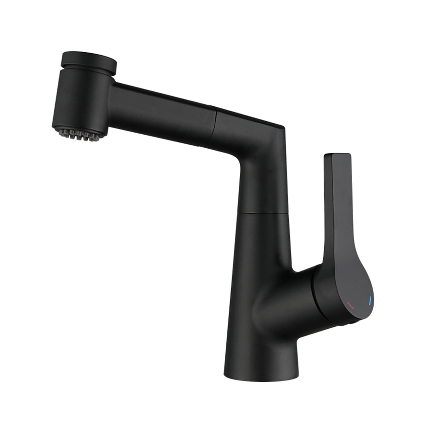 Robinet mitigeur de lavabo extractible noir pour une salle de bain moderne