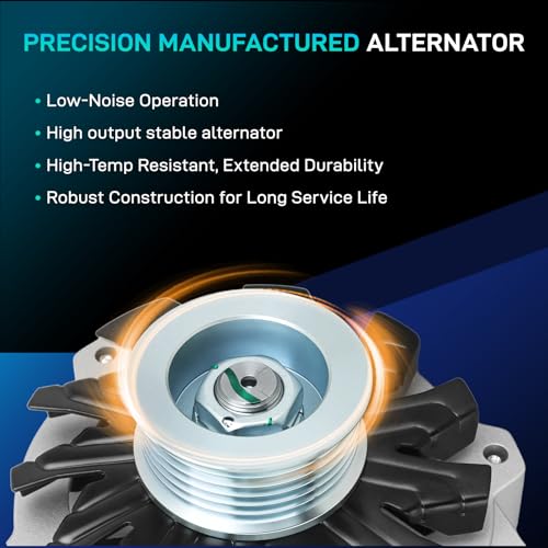 Image of New Alternator Compatible with Chevy 1994-1995 K1500 C1500, 1994-1995 C1500, 1994-1995 K2500, 105A 12V CW, 4.3L 5.7L 7.4L, 400-12117, 8165-7N-6G