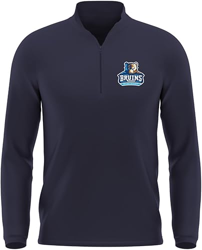 Sudadera deportiva oficial de la NCAA Collegiate con cremallera de un cuarto, para hombre, logotipo en el pecho izquierdo, colección carbón