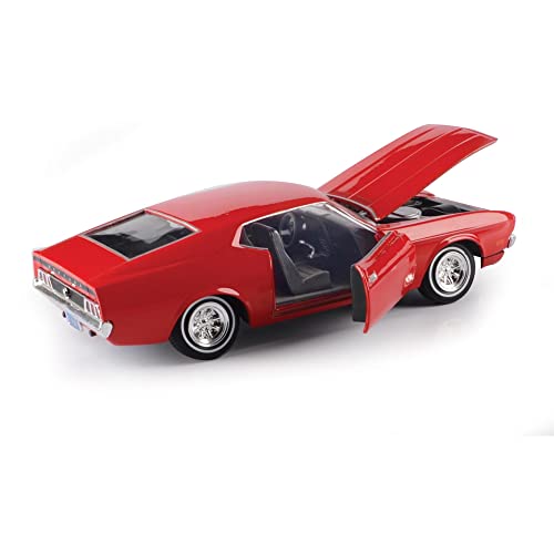 1971 Ford Mustang Sportsroof rojo 1:24 a escala miniatura 3