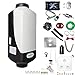 Chauffage Diesel 12V 5KW Air Diesel Heater,Réchauffeur d'air Diesel avec Affichage à Télécommande d'affichage à Cristaux Liquides Réservoir 10L pour Voiture/RV/Bateau/Camion/Van/Bus (Noir-Gris)