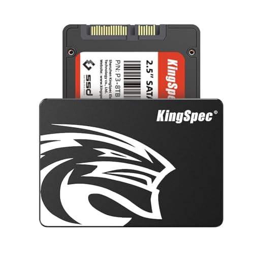 KingSpec 8TB 2.5 SSD SATA III Internal - 550MB/s Read 520MB/s Write with 3D NAND Flash for Laptop & Desktop PC Upgrade