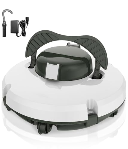 (2026 Nuovo) S1 Robot Piscina Fuori Terra, Batteria a Doppia Azionamento, Autonomia 130 Min per Piscine Fuori Terra 120 m², Supera 18° di Pendenza, Drenaggio Rapido, Parcheggio Automatico